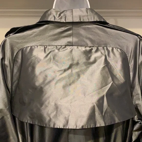 Kenneth Cole New York Metallic Trench Coat - Picture 9 of 12